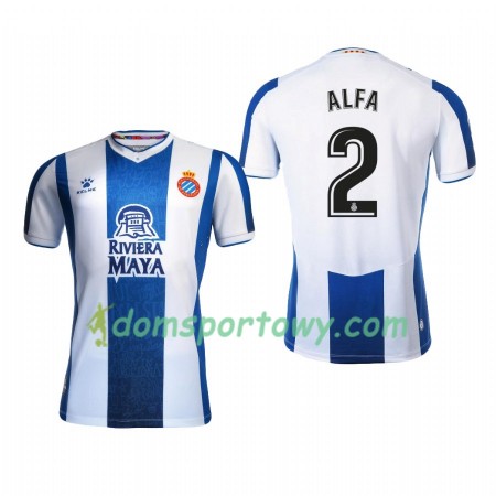 Koszulka RCD Espanyol Alfa Semedo 2 Domowe Koszulki Piłkarskie 2019-2020 Krótki Rękaw
